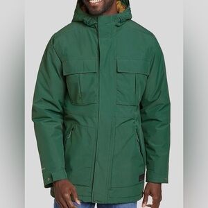 Eddie Bauer Insulated Green Hooded Parka Jacket Small